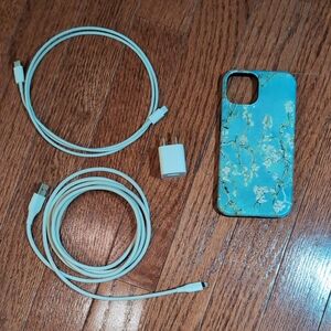 Van Gogh Almond Blossoms Case for iPhone 14 with iPhone Charger, Cable and USB-C